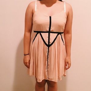B L U S H with Black detailing Forever 21 Dress